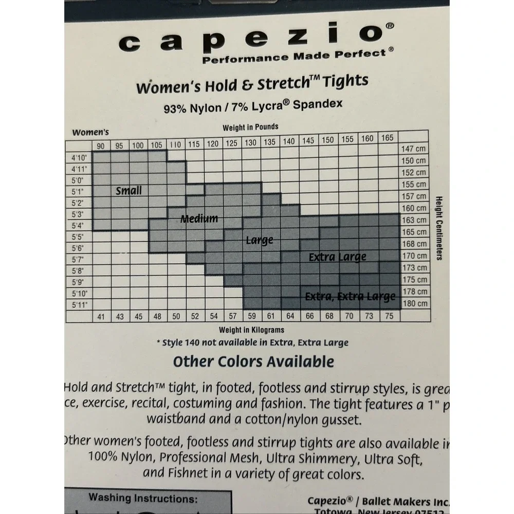 Vintage Capezio Hold And Stretch Tan Tights X-Large (4 Pair)